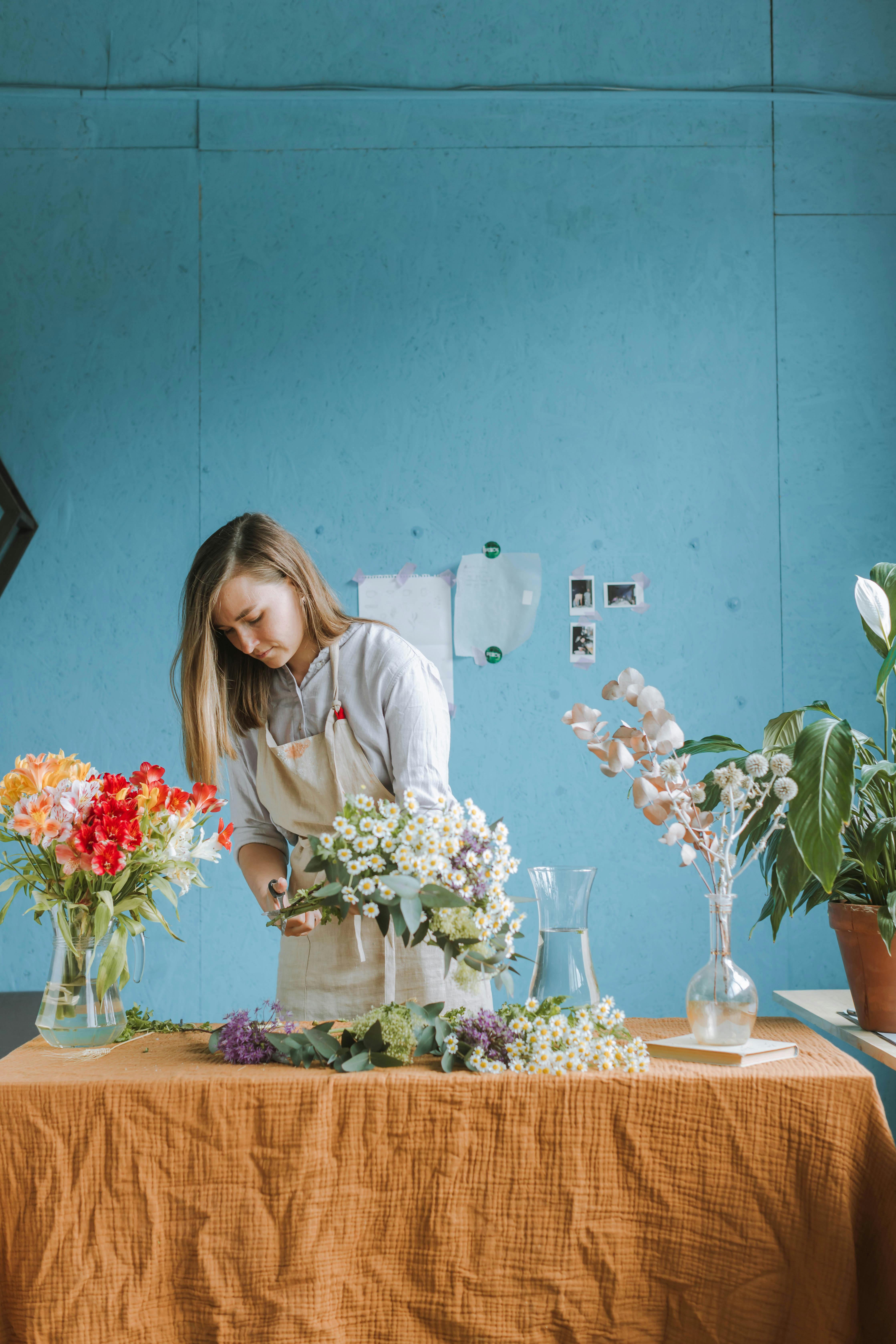 Our Floriva skilled florist at work